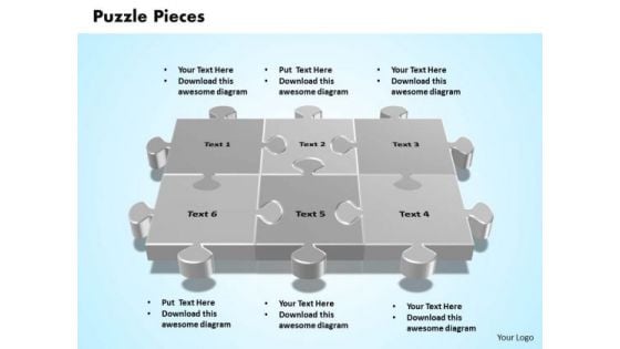 Business Teamwork PowerPoint Templates Business 3d Interconnected Jigsaw Puzzle Pieces Ppt Slides