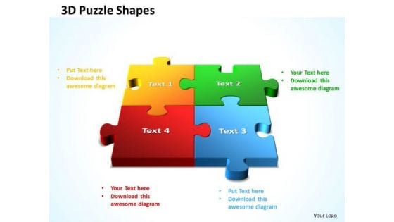 Business Teamwork PowerPoint Templates Business 3d Puzzle Process Adjoining Shapes Ppt Slides