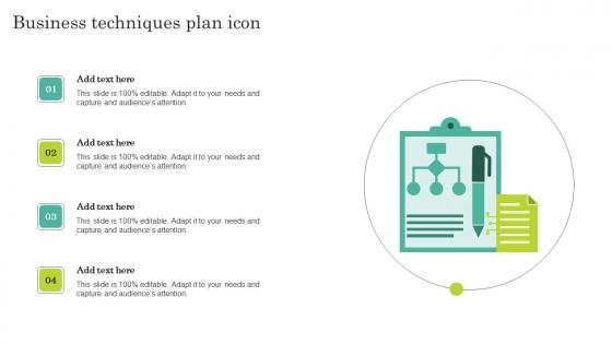 Business Techniques Plan Icon Introduction Pdf