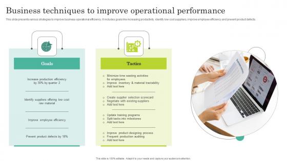 Business Techniques To Improve Operational Performance Infographics Pdf