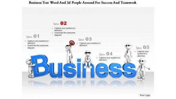 Business Text Word And 3d People Around For Success And Teamwork Business Text Word And 3d People Around For Success And Teamwork