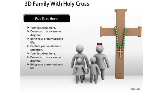 Business Unit Strategy 3d Family With Holy Cross Concept