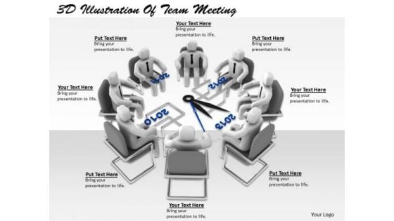 Business Unit Strategy 3d Illustration Of Team Meeting Concept