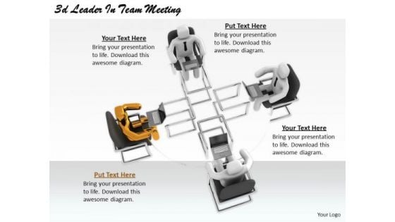 Business Unit Strategy 3d Leader Team Meeting Character Business Unit Strategy 3d Leader Team Meeting Character