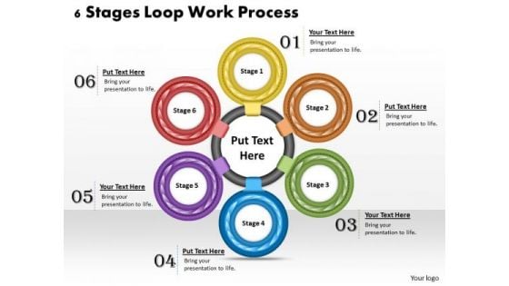 Business Unit Strategy 6 Stages Loop Work Process Strategic Planning Ppt Slide