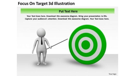 Business Unit Strategy Focus On Target 3d Illustration Concepts