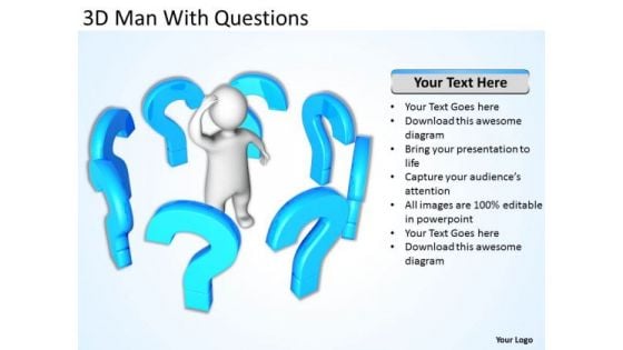 Business Use Case Diagram 3d Man With Questions PowerPoint Slides Business Use Case Diagram 3d Man With Questions PowerPoint Slides