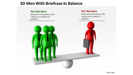 Business Use Case Diagram 3d Men With Briefcase Balance PowerPoint Templates