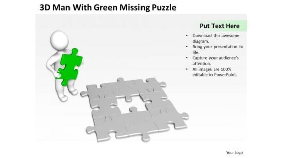 Business Use Case Diagram Example Missing Puzzle PowerPoint Templates Ppt Backgrounds For Slides