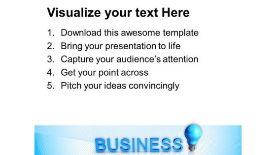 Business With Idea Technology PowerPoint Templates And PowerPoint Themes 0912