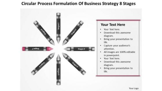 Business Workflow Diagram Formulation Of Strategy 8 Stages Ppt PowerPoint Slide