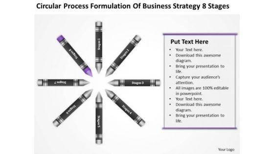 Business Workflow Diagram Formulation Of Strategy 8 Stages Ppt PowerPoint Templates