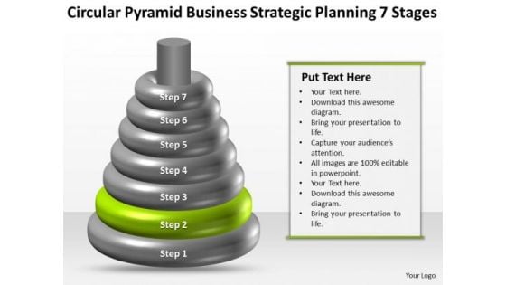 Business Workflow Diagram Pyramid Strategic Planning 7 Stages Ppt PowerPoint Templates