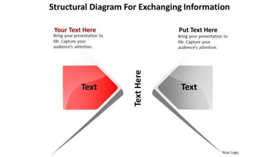 Business Workflow Diagram Structural For Exchanging Information PowerPoint Templates