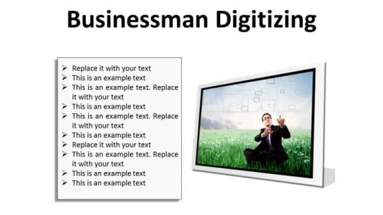 Businessman Digitizing Business PowerPoint Presentation Slides F