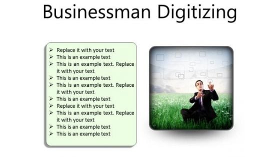 Businessman Digitizing Business PowerPoint Presentation Slides S