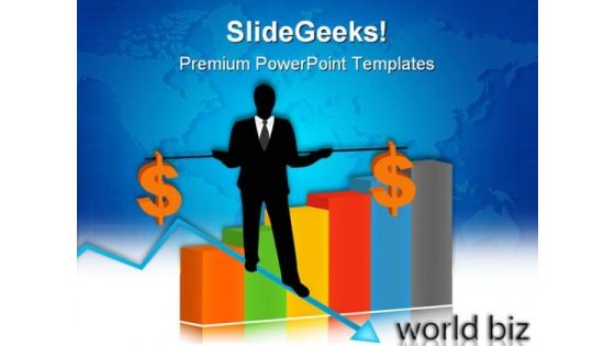 Businessman Holding Dollar Finance PowerPoint Templates And PowerPoint Backgrounds 0611