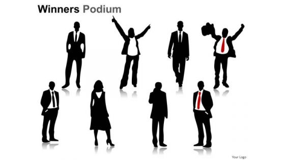 Businessman Winners Podium PowerPoint Slides And Ppt Diagram Templates