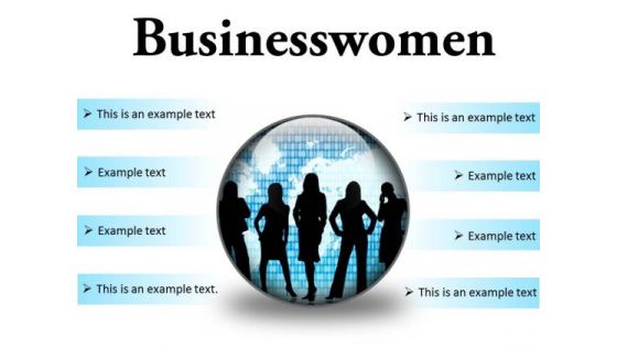 Businesswomen Global PowerPoint Presentation Slides C