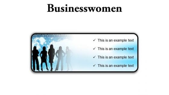 Businesswomen Global PowerPoint Presentation Slides R