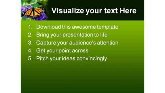 Butterfly Animals PowerPoint Template 1110 Slide02