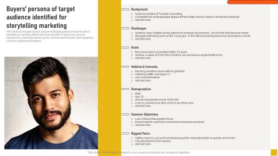 Buyers Persona Of Target Audience Identified For Storytelling Comprehensive Guide Graphics Pdf Buyers Persona Of Target Audience Identified For Storytelling Comprehensive Guide Graphics Pdf