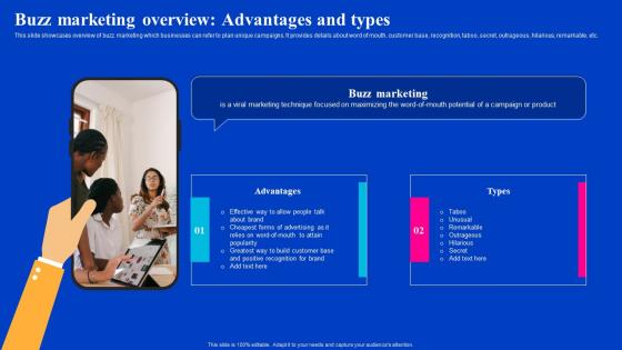 Buzz Marketing Overview Advantages And Types Viral Video Outreach Plan Designs Pdf