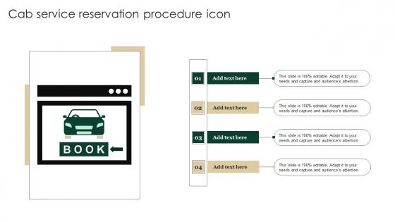 Cab Service Reservation Procedure Icon Elements Pdf