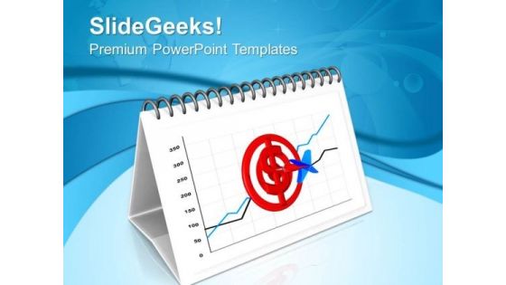 Calendar Shows Growth Chart Of Business PowerPoint Templates Ppt Backgrounds For Slides 0713