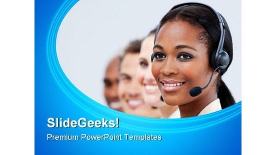 Call Center Business PowerPoint Templates And PowerPoint Backgrounds 0811