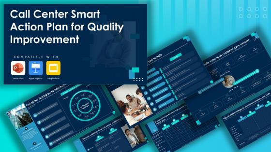 Call Center Smart Action Plan For Quality Improvement Powerpoint Presentation Slides