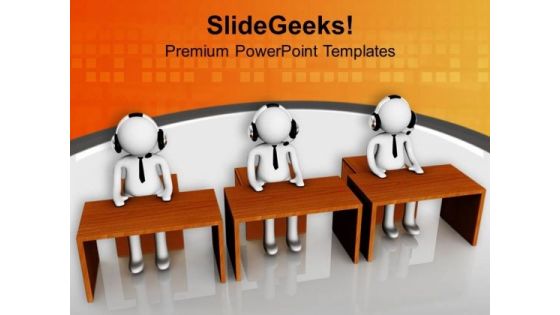 Call Center With Good Environment PowerPoint Templates Ppt Backgrounds For Slides 0713