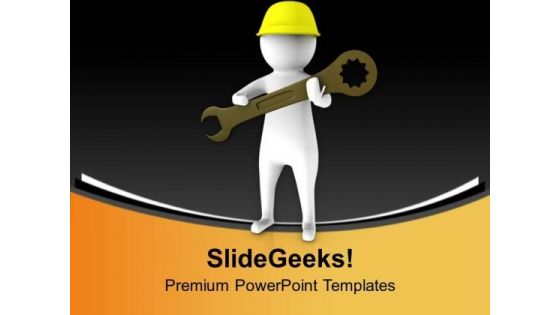 Call The Technician For Typical Work PowerPoint Templates Ppt Backgrounds For Slides 0713