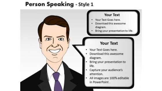 Callouts Person Speaking PowerPoint Slides And Ppt Editable Graphics