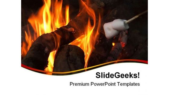 Camp Fire Lifestyle PowerPoint Themes And PowerPoint Slides 0411