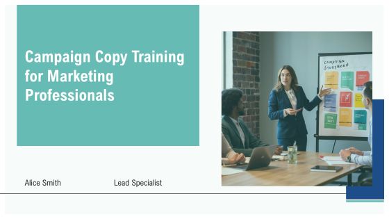 Campaign Copy Training For Marketing Professionals PPT Powerpoint AT