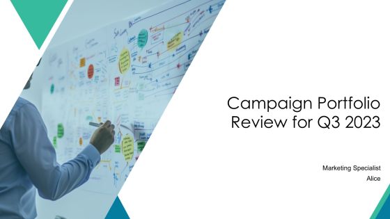 Campaign Portfolio Review For Q3 2023 PPT Mockup AT