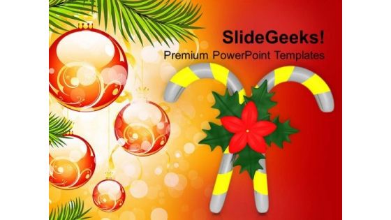 Candies Christmas Food PowerPoint Templates Ppt Backgrounds For Slides 1212