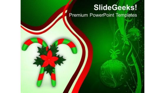 Candies With Flower Christmas Abstract PowerPoint Templates Ppt Backgrounds For Slides 1212 Candies With Flower Christmas Abstract PowerPoint Templates Ppt Backgrounds For Slides 1212