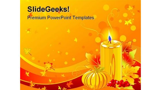 Candle Abstract Religion PowerPoint Template 0610