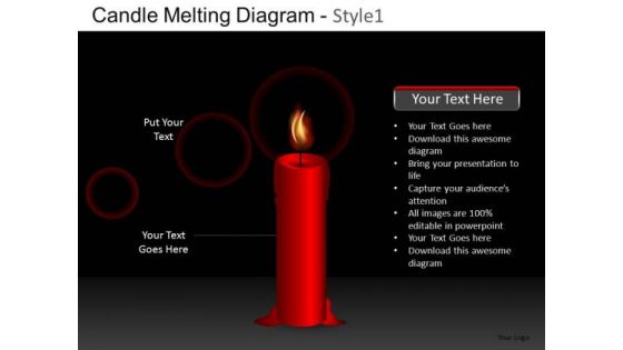 Candle Melting Diagram PowerPoint Image Graphics