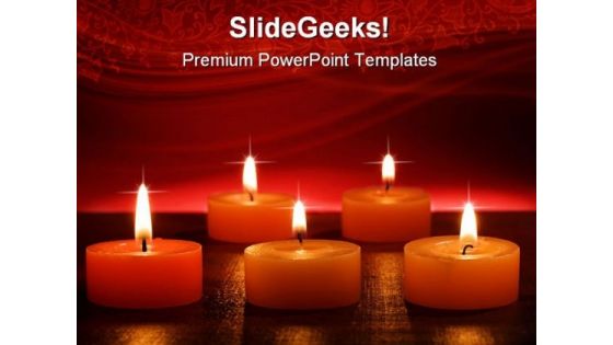 Candles Festival PowerPoint Themes And PowerPoint Slides 0511