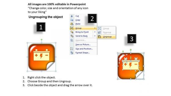 Car Battery Icon PowerPoint Slides