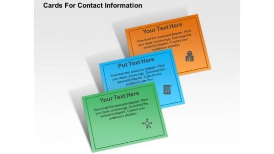 Cards For Contact Information PowerPoint Template