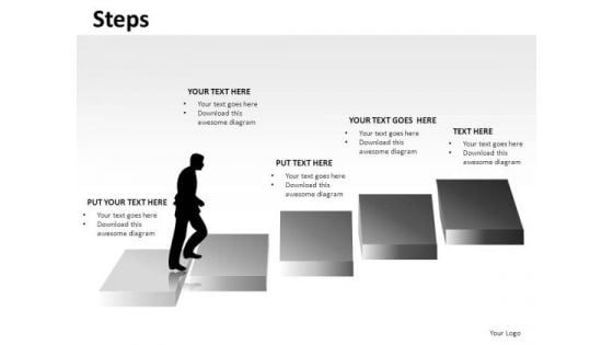 Career Growth Steps PowerPoint Slides And Ppt Diagram Templates