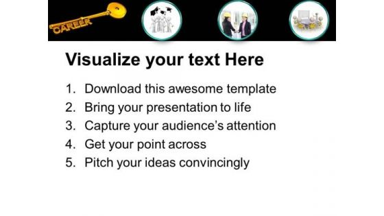 Career Key Golden PowerPoint Templates And PowerPoint Themes 1012