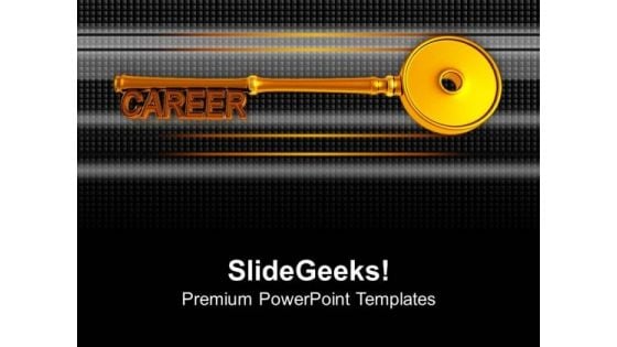 Career Key Isolated PowerPoint Templates And PowerPoint Themes 1012