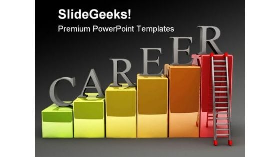 Career Ladder Education PowerPoint Backgrounds And Templates 0111
