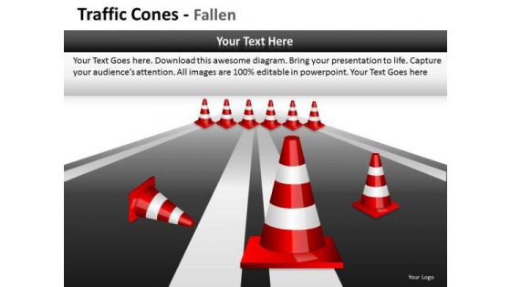 Careful Traffic Cones PowerPoint Slides And Ppt Diagram Templates