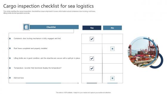 Cargo Inspection Checklist For Sea Logistics Information Pdf Cargo Inspection Checklist For Sea Logistics Information Pdf